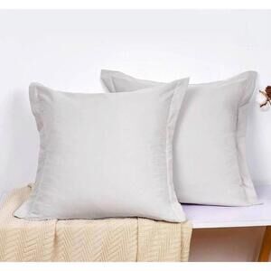 Throw Pillow Covers 18 x 18 Inch, Set of 2 - Light Gray
